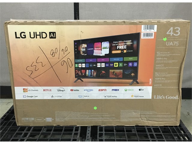 LG 43 Inch UA75 Series LED AI 4K Smart webOS TV (2025 Model) 43UA7500ZUA