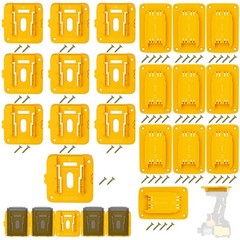 20 Packs Tool Holder and Battery Mount Holder for Dewalt 20V, 10 Pack Battery…