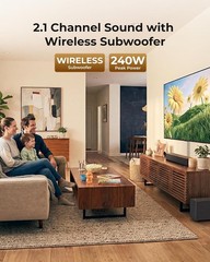 240W Wireless Soundbar with Subwoofer, VoiceMX & BassMX, Ultimate Ap Sound