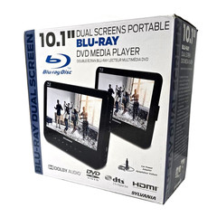 Sylvania 10.1″ Dual Screen Portable Blu-ray DVD SDVD1087 Certified Refurbished