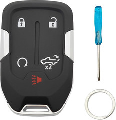 Key Fob Cover For Chevy Silverado & GMC Sierra 2019-2022 5 Buttons No Chip