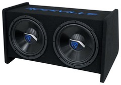 Rockville R1V212P Dual 12″ 1200w Car Audio Subwoofers Vented Sub Enclosure Box