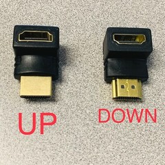 4K HDMI Adapter 90 degree Right Left Male to Female Type Port up Angled adaptor