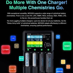 MC5000 Cylindrical Battery Charger and Analyzer Li-ion, Li-ion HV, LiFePO4, NiMH