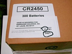 1 NEW BULK ENERGIZER CR2450 ECR 2450 3v LITHIUM BATTERY (ONE BATTERY) Exp. 2031
