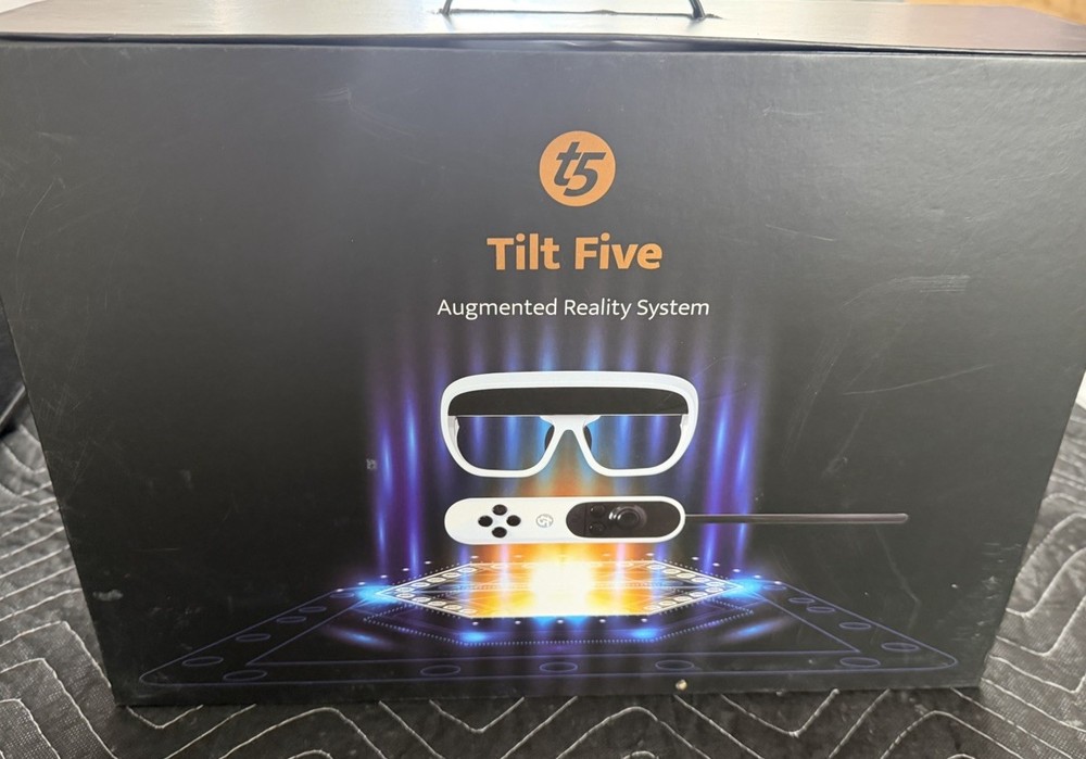 Tilt Five Augmented Reality System AR Glasses w/ 2 Wands, USB Cables White/Black