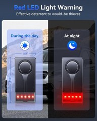 Car Security Alarm with Wireless Remote, 108dB Loud Siren, 3-Level Sensitivit…
