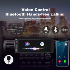 Wireless Apple CarPlay Single Din Car Stereo 6.9 Touchscreen Bluetooth Radio USB