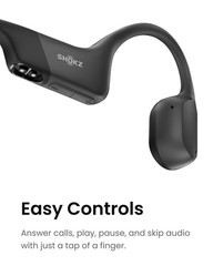SHOKZ OpenRun Bone Conduction Open-Ear Standard Size+Magnetic Charging, Black