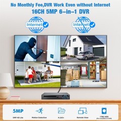 5in1 16CH DVR 1080P Lite CCTV Security Video Recorder with 1TB for Camera System