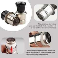 12V Metal Plastic Construction Lighter Plug, Auto Replacement Accessories Pop-Ou