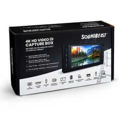 SoundBeast 4K HD Video Capture Box – or Live Stream Medium, Black