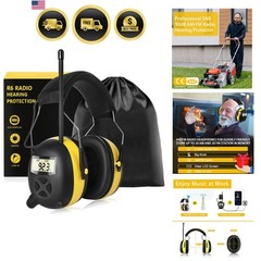 AM/FM Radio Headphones with Digital Display, 30dB AM FM Hearing Protection Sa…