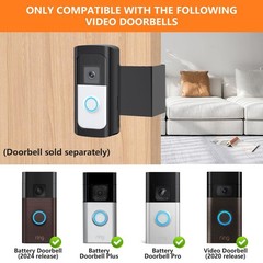 Anti-Theft Ring/Camera Video Doorbell Mount, Door Bracket No Drilling
