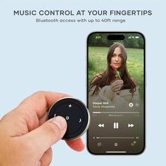 Compact Wireless Music Control Button for iPhone, Android, and Car Audio Systems
