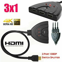 2 Pack 3 Port 4K HDMI 2.0 Cable Splitter Switch Switcher Adapter HUB PS4 PS5 New