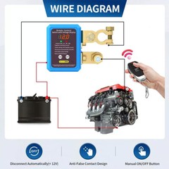 12V/24V 240A Remote Battery Kill Switch Anti-Theft Disconnect w/LED Display US