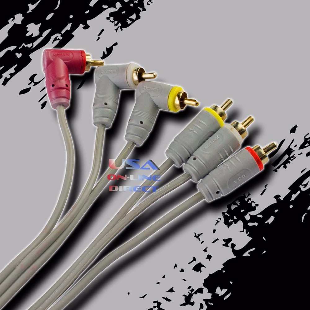 18 FT 3 RCA GOLD PLATED COMPOSITE EXTENSION CABLE A/V AUDIO VIDEO CAR HOME BOAT
