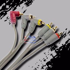 18 FT 3 RCA GOLD PLATED COMPOSITE EXTENSION CABLE A/V AUDIO VIDEO CAR HOME BOAT