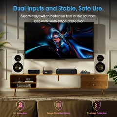 Single-Ended Class A Stereo Amplifier HIFI Integrated Amp for Speakers 42W x2
