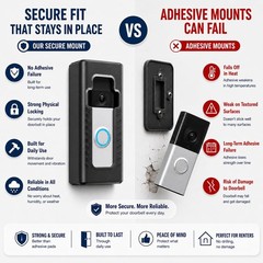 Adhesive Mount Doorbell Bracket No Drill Compatible Ring Video Doorbell Holder