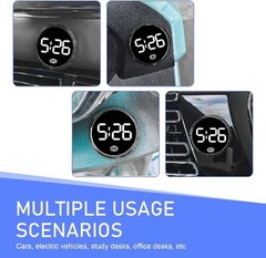 Digital Dashboard Clock, LED Time Luminous Touch High Definition Cl Color: Red