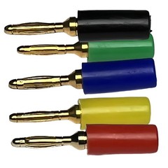 5-Colors 2mm Mini Banana Male Plug Jack Cable Connector 10 Pack