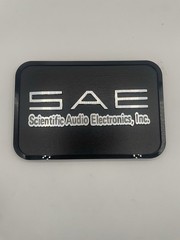 SAE Scientific Audio Electronics Custom Made Wood And Acrylic Sign