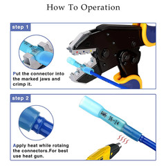 220x Waterproof Heat Shrink Spade Wire Connectors Electrical Crimp Terminals Kit