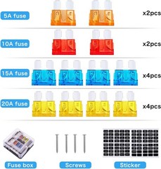 12V Fuse Box 6 Way 12 Volt Fuse Block ATO/ATC with LED Indicator Light
