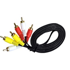 10/20/30/40/50Pcs 1.5m AV Male to Male 3 RCA Audio Video Composite Cable NEW