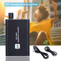 16-300Ω Mini HiFi Headphone Amplifier Portable Earphone AMP w/ 3.5mm Audio Cable