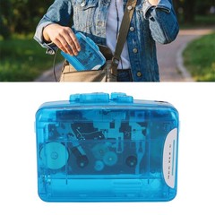 Portable Cassette Player Transparent Retro For Music Lovers ABS Easy To Use