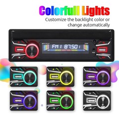 7″ Single 1 DIN Car Stereo Flip Out Touch Screen Radio Carplay MP5 USB +Camera