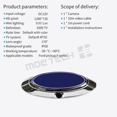 Brand New Tailgate Back Up Camera Kit Emblem Oval For 2009-2016 F-150 F250 F350