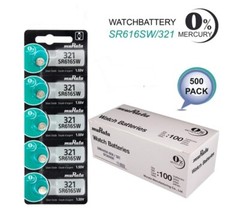 321 Murata Silver Oxide 1.55V Battery – SR616SW, D321, 611, 500 Wholesale Pack