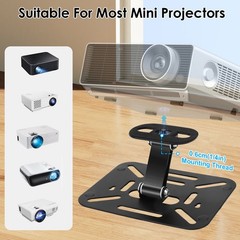 Projector Wall Ceiling Stand 1/4″ Screw Foldable Desktop Mount for Home Office
