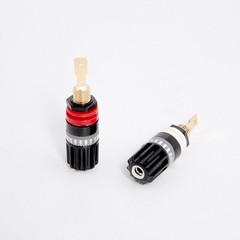 2PCS Brass Speaker Binding Post Audiophile Amplifier Speaker Terminal Connector