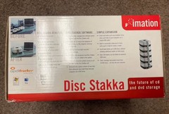 Imation Disc Stakka Automated CD/DVD/Blu-ray Storage Box Gray Rigid Plastic
