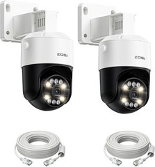ZOSI 4K 8MP PoE IP Pan/Tilt Add-on Security Camera Outdoor Person Vehicle Detect
