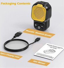 KAIY Clip On Bluetooth Speaker, Wearable Portable small, Yellow