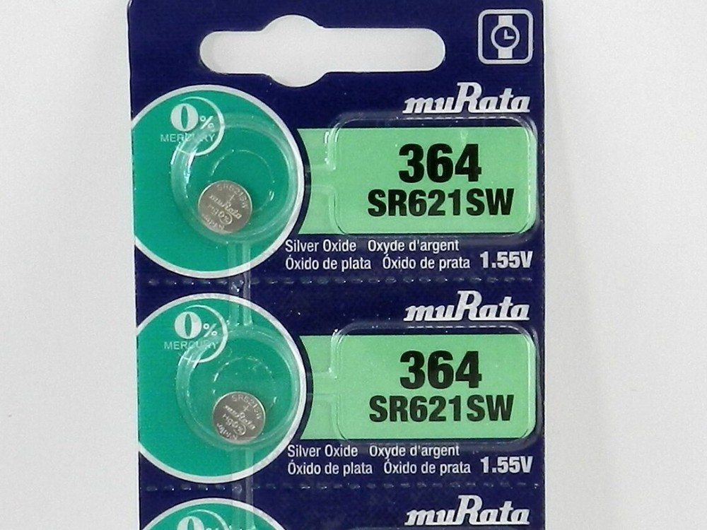 MURATA 364 SR621SW Watch Battery 2Pcs (Exp.2030)
