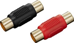 NEW Insignia NS-HZ532 RCA Coupler 2-Pack Black/Red for Component Composite cable
