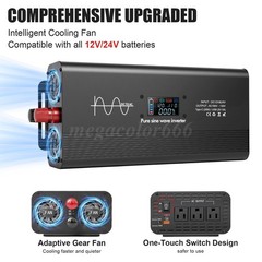 Car Pure Sine Wave 5000W/10000W Power Inverter DC 12v to AC 110V-120V Converter