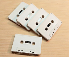 Blank White C92 Cassette Tapes – Lot Of 5 Recording Tapes w/ Tab In – NEW