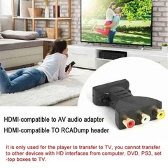 HDMI Male to 3 RCA Female Composite AV Video Audio Adapter Converter for TV PC