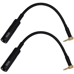 Right Angle 3.5Mm to 6.35Mm Headphone Adapter Cable, 1/8 Inch TRS Male