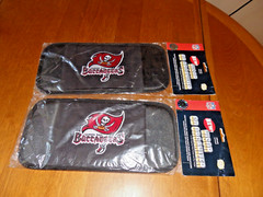 RARE VINTAGE NFL Licensed TAMPA BAY BUCCANEERS 12 CD Car Visor Holder Lot of 2