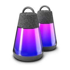ION Luma Duo Lantern Bluetooth Speaker Pair (2 Speaker) –360° Sound, Multi-Color