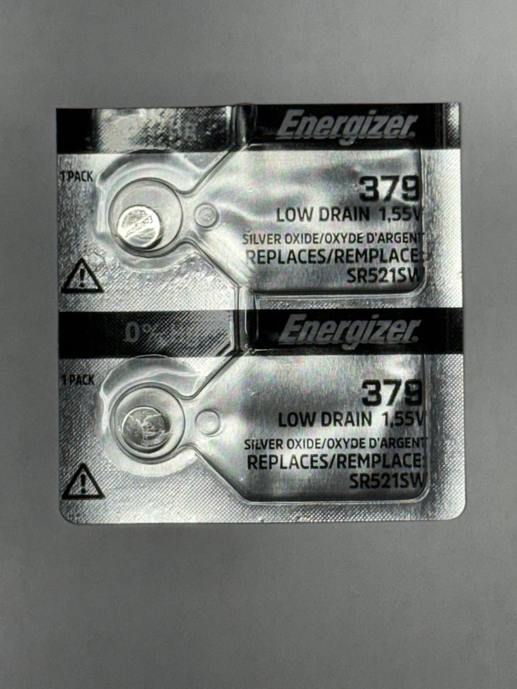 2 PACK 379 ENERGIZER SR521SW 1.55V SILVER OXIDE BATTERY FRESH FREE SHIPPING USA